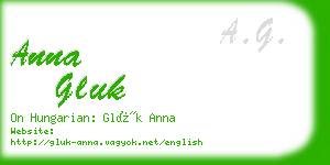 anna gluk business card